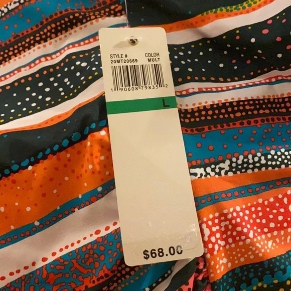 ANNE Cole Orange High Neck Tankini Swimsuit Top - Picture 9 of 11